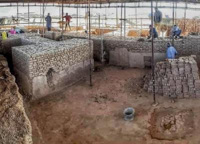 بازسازی بناهای خشتی در محوطه تاریخی ریوی مانه و سملقان