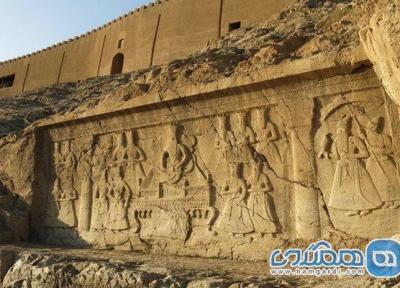 انجام بازسازی تپه تاریخی و نقش برجسته قاجاری چشمه علی