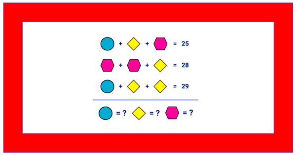 معمای تصویری ریاضی؛ عدد مربوط به هر شکل را در کمتر از یک دقیقه پیدا کنید!