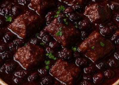 طرز تهیه خورش زغال اخته با 14 نکته طلایی برای جا افتادن و لذیذ شدن